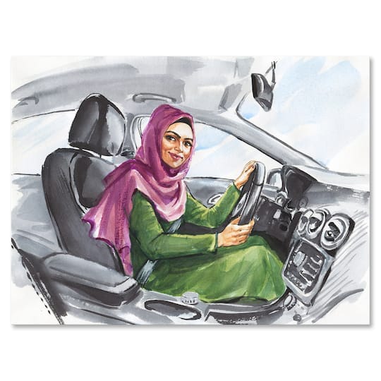 Designart - Arabian Woman Driving A Car II